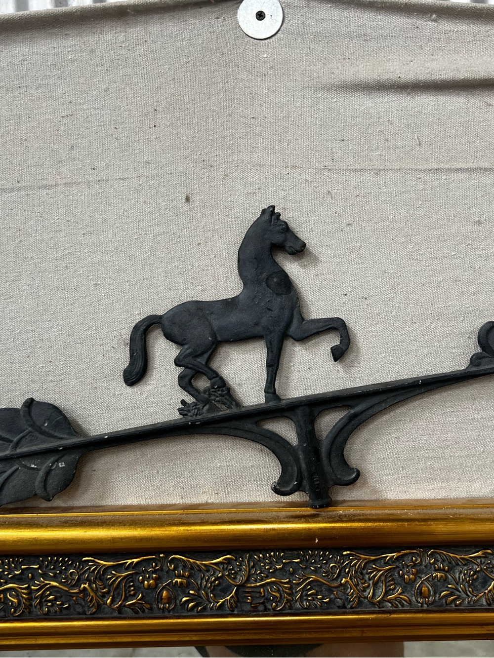 Vintage Prancing horse On Arrow Weathervane Barn Fresh Cast Aluminum